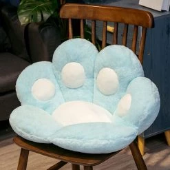 Coussin Semi-fermé De Patte D'ours De Dessin Animé, Dossier De Siège De Bureau Paresseux D'une Seule Pièce, Coussin D'étudiant Et Coussin De Patte De Chat (trompette Bleu Menthe 70 * 60cm),HANBING -banc et tabouret Soldes Boutique 45480777 4