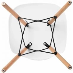 MC HAUS SENA BLANCA X4 - Pack 4 Chaises De Salle A Manger Blanches, Design Nordique, Chaises Tower Pour Le Salon, Le Bureau, La Salle De Séjour Ou Terrasse, Dossier Ergonomique Et Pieds En Bois De Hêtre, Style Scandinave, Blanc -banc et tabouret Soldes Boutique 4548770 3