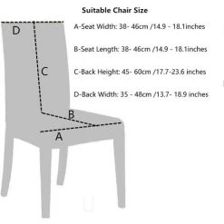 PERLE RARE 4 Pièces Housses De Chaise De Salle à Manger Couverture De Chaise Extensible Amovible Lavable élastique Pour Un Ajustement Universel(Gris) -banc et tabouret Soldes Boutique 45580556 3