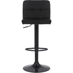 CLP Lot De 2 Tabourets De Bar Feni En Velours Noir 8 CLP Lot De 2 Tabourets De Bar Feni En Velours Noir -banc et tabouret Soldes Boutique 45655611 2