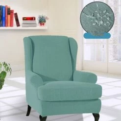 DONTODENT Housse De Chaise Imperméable élastique Protection Extensible Pour Dossier De Canapé,vert