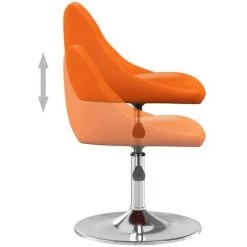 Tabouret De Bar Similicuir Orange VidaXL -banc et tabouret Soldes Boutique 45788900 5