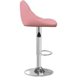 Tabouret De Bar Velours Rose VidaXL -banc et tabouret Soldes Boutique 45871399 4