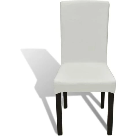 ILOVEMILAN 4pcs Housse De Chaise Droite Extensible Crème Pièce De Couverture De Chaise De Maison De Restaurant D'hôtel De Bureau De Couleur Unie 6 ILOVEMILAN 4pcs Housse De Chaise Droite Extensible Crème Pièce De Couverture De Chaise De Maison De Restaurant D'hôtel De Bureau De Couleur Unie – Image 4