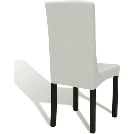 ILOVEMILAN 4pcs Housse De Chaise Droite Extensible Crème Pièce De Couverture De Chaise De Maison De Restaurant D'hôtel De Bureau De Couleur Unie 7 ILOVEMILAN 4pcs Housse De Chaise Droite Extensible Crème Pièce De Couverture De Chaise De Maison De Restaurant D'hôtel De Bureau De Couleur Unie – Image 5