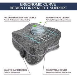 TANABATA Coussin De Genou Pour Les Personnes Qui Dorment Sur Le Côté - Coussin Orthopédique En Mousse à Mémoire De Forme Ergonomique Pour Soulager La Pression Des Hanches Et Des Genoux - Housse Lavable -banc et tabouret Soldes Boutique 46174427 3
