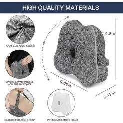 TANABATA Coussin De Genou Pour Les Personnes Qui Dorment Sur Le Côté - Coussin Orthopédique En Mousse à Mémoire De Forme Ergonomique Pour Soulager La Pression Des Hanches Et Des Genoux - Housse Lavable -banc et tabouret Soldes Boutique 46174427 4