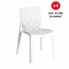 LE QUAI DES AFFAIRES Lot De 4 Chaises Empilables TELA / Blanc/ L50xP54xH81 Cm -banc et tabouret Soldes Boutique 46286393 1