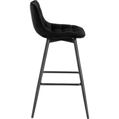 WOLTU 6X Tabouret De Bar. Chaise De Bar. Assise Rembourrée En Velours Avec Pieds Et Repose-Pieds En Métal.Noir 9 WOLTU 6X Tabouret De Bar. Chaise De Bar. Assise Rembourrée En Velours Avec Pieds Et Repose-Pieds En Métal.Noir -banc et tabouret Soldes Boutique 46355682 4