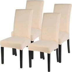 Kueatily Ensemble De 4 Housses De Chaise Amovibles Et Lavables