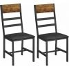 VASAGLE Chaises De Salle à Manger, Lot De 2, Siège De Cuisine, Assise Rembourrée, Cadre En Acier, Ergonomique, Style Industriel, Pour Salon, Cuisine, Marron Rustique Et Noir Par SONGMICS LDC095B01 - Marron Rustique Et Noir 2 VASAGLE Chaises De Salle à Manger, Lot De 2, Siège De Cuisine, Assise Rembourrée, Cadre En Acier, Ergonomique, Style Industriel, Pour Salon, Cuisine, Marron Rustique Et Noir Par SONGMICS LDC095B01 - Marron Rustique Et Noir -banc et tabouret Soldes Boutique 46474488 1