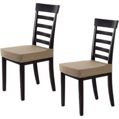 WELLHOME Housse De Chaise Sans Dossier Antitache Ecru