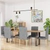 VidaXL Chaises De Salle à Manger 6 Pcs Gris Clair Tissu - Gris -banc et tabouret Soldes Boutique 46546229 1