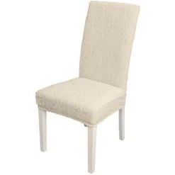 SUPERSELLER Housse De Chaise Housse De Chaise En Tandem De Couleur Solide Housse De Chaise élastique Hôtelière Jacquard De Style Européen - Beige