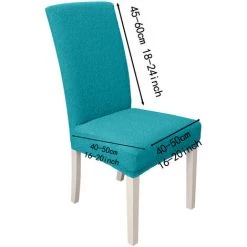 SUPERSELLER Housse De Chaise Housse De Chaise En Tandem De Couleur Solide Housse De Chaise élastique Hôtelière Jacquard De Style Européen - Beige -banc et tabouret Soldes Boutique 46772872 5