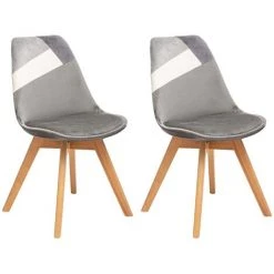 Lot De 2 Chaises à Diner Baya Gris Atmosphera