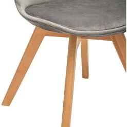 Lot De 2 Chaises à Diner Baya Gris Atmosphera -banc et tabouret Soldes Boutique 46827095 4