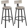 SONGMICS VASAGLE Lot De 2, Chaises De Bar, Tabourets Hauts, Avec Dossier, Siège De Cuisine, Cadre En Acier, Montage Facile, Siège De 73 Cm De Haut, Style Industriel, Grège Et Noir LBC026B02 -banc et tabouret Soldes Boutique 47158009 1