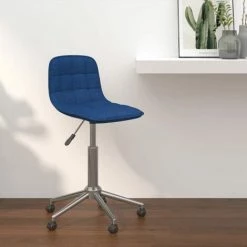 Chaise Pivotante De Salle à Manger Tissu Bleu VidaXL