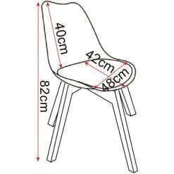 WOLTU Lot De 6 Chaises De Salle à Manger. Pied En Bois. Assise En Similicuir. Style Nordique. Gris -banc et tabouret Soldes Boutique 47249167 3