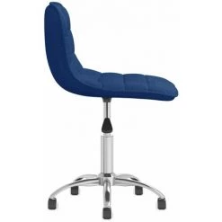 VidaXL Chaise Pivotante De Salle à Manger Tissu Bleu - Bleu 11 VidaXL Chaise Pivotante De Salle à Manger Tissu Bleu - Bleu -banc et tabouret Soldes Boutique 47299338 5