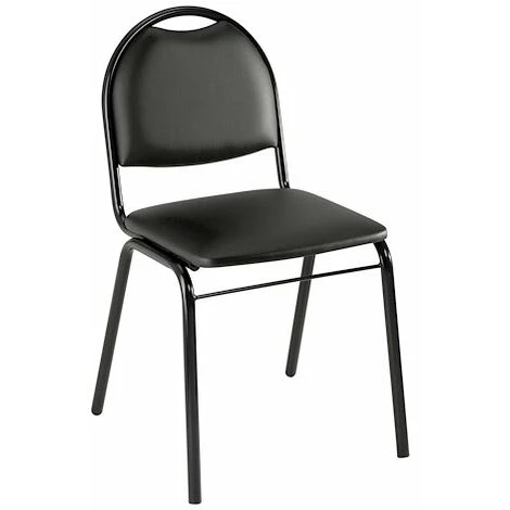 NOWY STYL Chaise De Réunion Arioso Vinyle Noir 3 NOWY STYL Chaise De Réunion Arioso Vinyle Noir