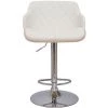 MILIBOO Tabouret De Bar Design Réglable Blanc Et Bois Clair LUCIEN - Bois Clair / Blanc -banc et tabouret Soldes Boutique 47332168 1
