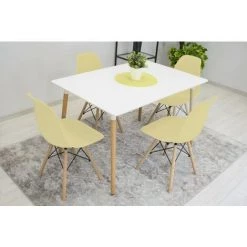 HUCOCO OSATA - Lot De 4 Chaises En PP Style Moderne Salon/cuisine - 81x54x46 Cm - Chaise De Salle à Manger - Beige 10 HUCOCO OSATA - Lot De 4 Chaises En PP Style Moderne Salon/cuisine - 81x54x46 Cm - Chaise De Salle à Manger - Beige -banc et tabouret Soldes Boutique 47477594 4