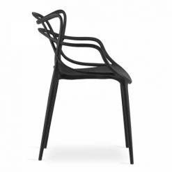 HUCOCO KATOI - Lot De 4 Chaises En PP Style Moderne - 82.5x55x54 Cm - Chaise De Salle à Manger - Noir 9 HUCOCO KATOI - Lot De 4 Chaises En PP Style Moderne - 82.5x55x54 Cm - Chaise De Salle à Manger - Noir -banc et tabouret Soldes Boutique 47506147 3