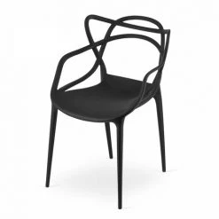 HUCOCO KATOI - Lot De 4 Chaises En PP Style Moderne - 82.5x55x54 Cm - Chaise De Salle à Manger - Noir 10 HUCOCO KATOI - Lot De 4 Chaises En PP Style Moderne - 82.5x55x54 Cm - Chaise De Salle à Manger - Noir -banc et tabouret Soldes Boutique 47506147 4