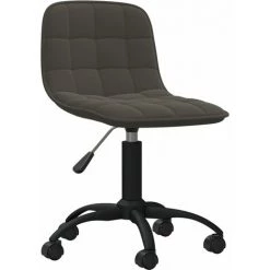 VidaXL Chaises Pivotantes De Salle à Manger 4 Pcs Gris Foncé Velours - Gris -banc et tabouret Soldes Boutique 47506910 3