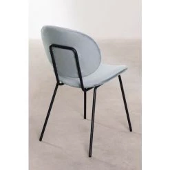 Chaise En Velours Laure SKLUM Velours - Fer Noir Delfín - Noir Delfín -banc et tabouret Soldes Boutique 47517426 4