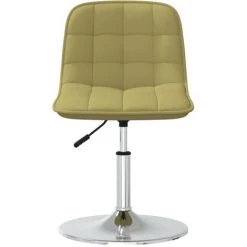 Chaise Pivotante De Salle à Manger Tissu Vert VidaXL -banc et tabouret Soldes Boutique 47738111 3