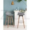HOMEINBOX 5003 Lot De 2 Tabourets De Bar Scandinaves En Bois Gris En Plastique