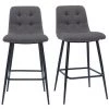 MILIBOO Tabourets De Bar Design En Tissu Gris Et Métal H65 Cm (lot De 2) ESCAPE - Gris Foncé 1 MILIBOO Tabourets De Bar Design En Tissu Gris Et Métal H65 Cm (lot De 2) ESCAPE - Gris Foncé -banc et tabouret Soldes Boutique 47908412 1
