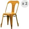 MOLOO OLDIES - Chaise Industrielle Métal Curry Patiné (x2) - Jaune 1 MOLOO OLDIES - Chaise Industrielle Métal Curry Patiné (x2) - Jaune -banc et tabouret Soldes Boutique 48042016 1