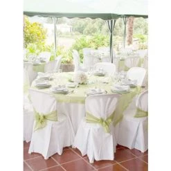 TINOR 25pc Rubans En Organza Housse De Chaise Nœuds Rubans Nœuds De Mariage Décoration De Ceremonie Fête événement Anniversaire 17 X 275cm 22 Colours(Non Inclure Les Housses De Chaise)-Blanc -banc et tabouret Soldes Boutique 48223874 5