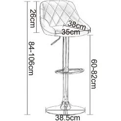 WOLTU 4x Tabourets De Bar. Design 2 Couleurs. Siege En Cuir Artificiel. Tabourets De Cuisine. Hauteur Réglable. Kaki+Blanc -banc et tabouret Soldes Boutique 48345330 3