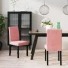 VidaXL Chaises De Salle à Manger Velours 2 Pcs Rose - Rose -banc et tabouret Soldes Boutique 48831066 1
