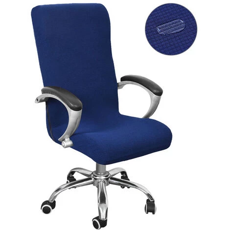 GroupM Housse De Chaise Pivotante De Bureau, Housse De Chaise D'ordinateur, Tissu De Housse De Siège, Housse De Chaise (bleu Marine, Taille Moyenne (57-65CM) Taille M) 3 GroupM Housse De Chaise Pivotante De Bureau, Housse De Chaise D'ordinateur, Tissu De Housse De Siège, Housse De Chaise (bleu Marine, Taille Moyenne (57-65CM) Taille M)