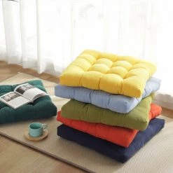 GroupM Tapis Futon Tatami Velours Côtelé, Peluche épaississante Pour Agrandir Le Sol Coussin Baie Vitrée, Coussin Yoga Balcon Pour De Belles Fesses (velours Carré-kaki) -banc et tabouret Soldes Boutique 48932310 4