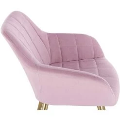WOLTU Lot De 4 Chaises De Salle à Manger Avec Accoudoirs.Chaise De Salon.Structure En Métal Et Assise En Velours.Rose -banc et tabouret Soldes Boutique 49240377 4