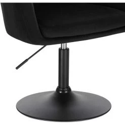 WOLTU 2x Fauteuil De Bar En Velours Et Métal.Tabouret De Bar Hauteur Réglable. 47x41cm. Noir -banc et tabouret Soldes Boutique 49240437 4