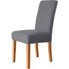 ECHOO Housse De Chaise, Doux Et Extensible Couverture De Chaise De Salle à Manger, Très Facile à Nettoyer, Bouquet, Hôtel, Décor De Restaurant,Set Of 2,Gris Foncé