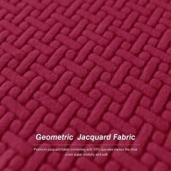 ECHOO Housse De Chaise, Doux Et Extensible Couverture De Chaise De Salle à Manger, Très Facile à Nettoyer, Bouquet, Hôtel, Décor De Restaurant,Set Of 2,Vin Rouge -banc et tabouret Soldes Boutique 49285078 3