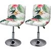 ECHOO Housse De Tabouret De Bar Extensible, 2PCS Housse De Chaise Haute Imprimée Pour Bar Couvre De Chaise De Salle à Manger Haute, Protecteur De Siège De Chaise De Salle à Manger #16 Chaise Non Incluse -banc et tabouret Soldes Boutique 49285080 1