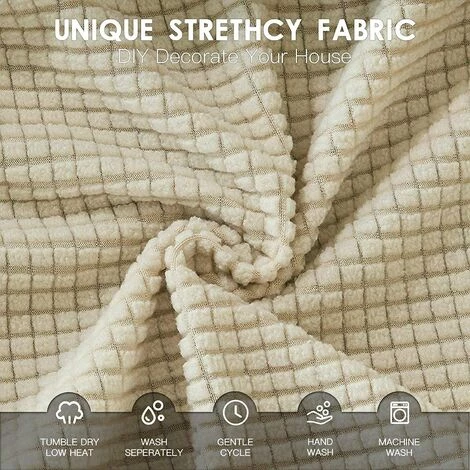 ECHOO Housses De Chaise élastiques En élasthanne - Lavables - Pour Chaises De Bureau, Salle à Manger, Bar, Décoration De Fête De Mariage (beige) 4 ECHOO Housses De Chaise élastiques En élasthanne - Lavables - Pour Chaises De Bureau, Salle à Manger, Bar, Décoration De Fête De Mariage (beige) – Image 2