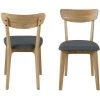 HELLIN Chaises Moderne En Bois Et Tissus (lot De 2) - PAIXA - Gris -banc et tabouret Soldes Boutique 49302778 1