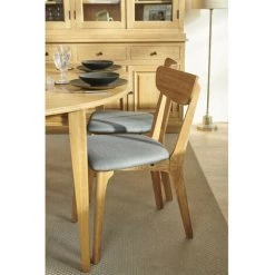 HELLIN Chaises Moderne En Bois Et Tissus (lot De 2) - PAIXA - Gris -banc et tabouret Soldes Boutique 49302778 2