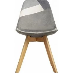 Chaises Style Scandinave "baya Patchwork" Atmosphera - Gris 9 Chaises Style Scandinave "baya Patchwork" Atmosphera - Gris -banc et tabouret Soldes Boutique 49306273 3